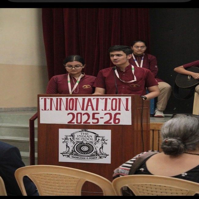 Students at the INNONATION opening ceremony podium